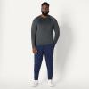 imageAmazon Essentials Mens Tech Stretch LongSleeve TShirt Pack of 2Heather GraphiteNavy