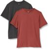 imageAmazon Essentials Mens Tech Stretch ShortSleeve TShirt Pack of 2Heather GraphiteHenna