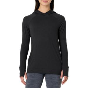 imageAmazon Essentials Womens Soft Stretch Performance Pullover with HoodSpace Dye Black