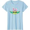imageAmazon Essentials The Mandalorian Grogu Spring Easter Bunny Ears TShirtBaby Blue