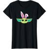 imageAmazon Essentials The Mandalorian Grogu Spring Easter Bunny Ears TShirtBlack