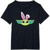imageAmazon Essentials The Mandalorian Grogu Spring Easter Bunny Ears TShirtBlack