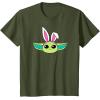 imageAmazon Essentials The Mandalorian Grogu Spring Easter Bunny Ears TShirtOlive Green