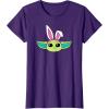 imageAmazon Essentials The Mandalorian Grogu Spring Easter Bunny Ears TShirtPurple