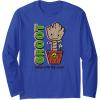 imageAmazon Essentials Guardians of the Galaxy Groot Grow With The Flow Long Sleeve TShirtRoyal Blue