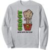 imageAmazon Essentials Guardians of the Galaxy Groot Grow With The Flow SweatshirtHeather Grey