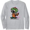 imageAmazon Essentials Guardians of the Galaxy Skateboarding Rocket Long Sleeve TShirtHeather Grey