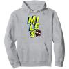 imageAmazon Essentials Marvel Miles Morales SpiderMan Bold Yellow Name Pullover HoodieHeather Grey