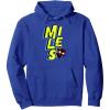 imageAmazon Essentials Marvel Miles Morales SpiderMan Bold Yellow Name Pullover HoodieRoyal Blue