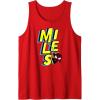 imageAmazon Essentials Marvel Miles Morales SpiderMan Bold Yellow Name Tank TopRed