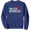 imageAmazon Essentials Marvel Miles Morales SpiderMan Checkerboard Collage SweatshirtNavy Blue