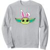 imageAmazon Essentials The Mandalorian Grogu Spring Easter Bunny Ears SweatshirtHeather Grey