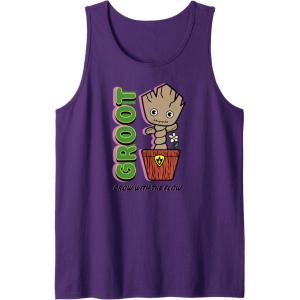 imageAmazon Essentials Guardians of the Galaxy Groot Grow With The Flow Tank TopPurple