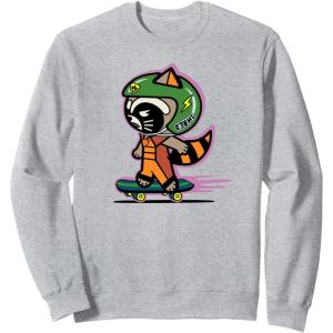 imageAmazon Essentials Guardians of the Galaxy Skateboarding Rocket SweatshirtHeather Grey