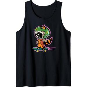 imageAmazon Essentials Guardians of the Galaxy Skateboarding Rocket Tank TopBlack