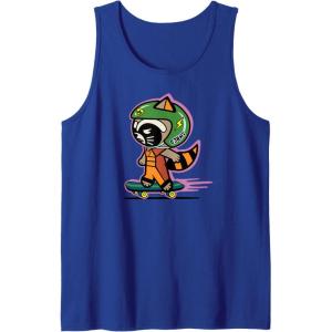 imageAmazon Essentials Guardians of the Galaxy Skateboarding Rocket Tank TopRoyal Blue