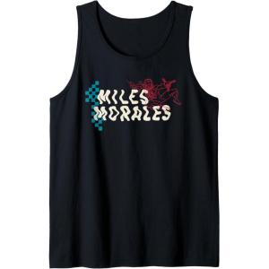 imageAmazon Essentials Marvel Miles Morales SpiderMan Checkerboard Collage Tank TopBlack