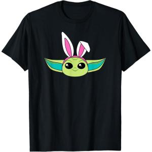 imageAmazon Essentials The Mandalorian Grogu Spring Easter Bunny Ears TShirtBlack
