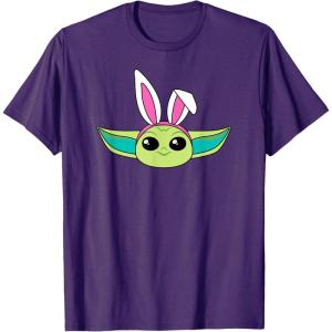 imageAmazon Essentials The Mandalorian Grogu Spring Easter Bunny Ears TShirtPurple