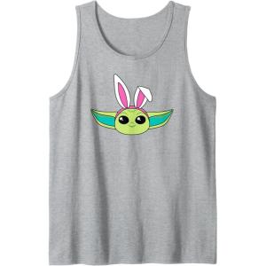 imageAmazon Essentials The Mandalorian Grogu Spring Easter Bunny Ears Tank TopHeather Grey