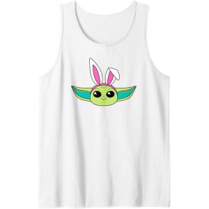 imageAmazon Essentials The Mandalorian Grogu Spring Easter Bunny Ears Tank TopWhite