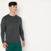 imageAmazon Essentials Mens Active Quick Dry Tech Stretch Lightweight LongSleeve TShirt Available in BigampampTallDark GreenHeather Graphite