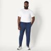 imageAmazon Essentials Mens Soft Performance 30quot Inseam Knit Track PantSpace Dye Navy