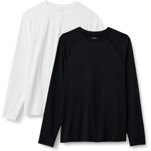 imageAmazon Essentials Mens Active Quick Dry Tech Stretch Lightweight LongSleeve TShirt Available in BigampampTallBlackWhite
