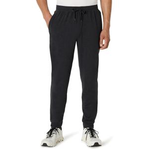 imageAmazon Essentials Mens Soft Performance 30quot Inseam Knit Track PantSpace Dye Black