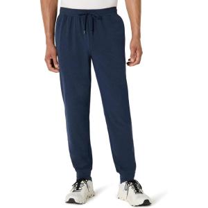 imageAmazon Essentials Mens Soft Performance 30quot Inseam Knit Track PantSpace Dye Navy