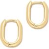 imageAmazon Essentials 14k Gold Plated or Silver Plated Modern Oval Hoop EarringsYellow Gold