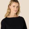 imageAmazon Essentials Womens 100 Cotton Heavyweight LongSleeve Boatneck TopBlack