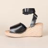 imageAmazon Essentials Womens Comfortable Wedge Espadrille SandalBlack