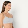 imageAmazon Essentials Womens Cotton Jersey Adjustable Scoop Bralette Pack of 2BlackMedium Grey Heather