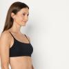 imageAmazon Essentials Womens Cotton Jersey Adjustable Scoop Bralette Pack of 2BlackWashed Bronze