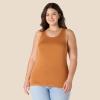 imageAmazon Essentials Womens SlimFit Tank Pack of 4BeigeBlushBurgundyTerracotta