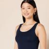 imageAmazon Essentials Womens SlimFit Tank Pack of 4BlackDark OliveNavyWhite
