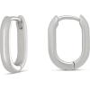 imageAmazon Essentials 14k Gold Plated or Silver Plated Modern Oval Hoop EarringsSilver