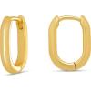 imageAmazon Essentials 14k Gold Plated or Silver Plated Modern Oval Hoop EarringsYellow Gold