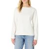 imageAmazon Essentials Womens 100 Cotton Heavyweight LongSleeve Boatneck TopEggshell White