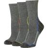 imageAmazon Essentials Womens Comfortable Cushioned Hiking Crew Socks 3 PairsCharcoalBlack