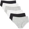 imageAmazon Essentials Womens Cotton Midi Brief Underwear  Discontinued Colors Pack of 6BlackGreyWhite Dots