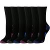 imageAmazon Essentials Womens Performance Cushioned Breathable Cotton Athletic Crew Sports Socks 6 PairsBlack