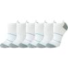 imageAmazon Essentials Womens Socks Performance Zone Cushion Athletic Tab 6 PairsWhite