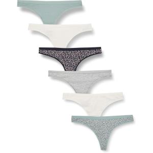 imageAmazon Essentials Cotton Thong Underwear for Women Pack of 6MulticolorAnimal PrintDitsy FloralHeather