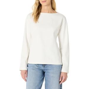 imageAmazon Essentials Womens 100 Cotton Heavyweight LongSleeve Boatneck TopEggshell White