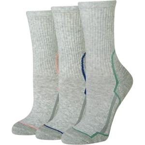 imageAmazon Essentials Womens Comfortable Cushioned Hiking Crew Socks 3 PairsGrey Heather