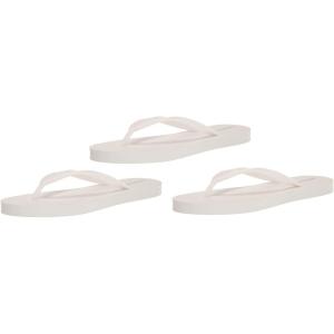 imageAmazon Essentials Womens Flip Flops Pack of 3Bright White