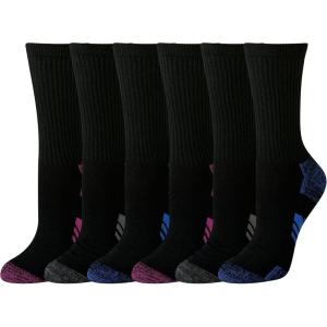imageAmazon Essentials Womens Performance Cushioned Breathable Cotton Athletic Crew Sports Socks 6 PairsBlack