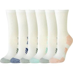 imageAmazon Essentials Womens Performance Cushioned Breathable Cotton Athletic Crew Sports Socks 6 PairsWhite